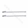 925 Sterling Silver End Extender Chains With Drop Tips Length 30~60mm Width 2~3mm Hole 1.5~1.8mm 10pcs/Pack