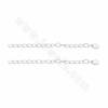 925 Sterling Silver Platinum Plated End Extender Chains Length 50mm Width 2.5mm Hole 1.8mm 10pcs/Pack