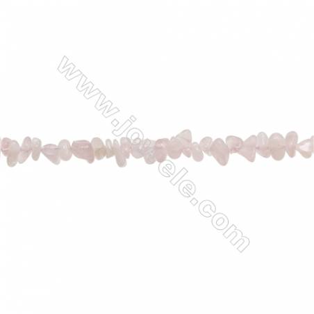 Natural Rose Quartz Beads Strand  Chips  Size 4~7x5~11mm  hole 0.8mm  15~16" x 1strand