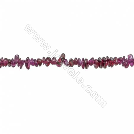 Garnet Beads Strand, Chips, Size 4~8x5~10mm, Hole 0.8mm, 15~16"/strand