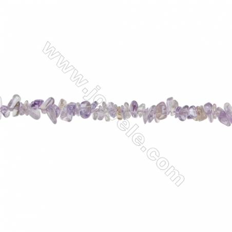 紫晶串珠 尺寸約  4~8毫米 x 5~12毫米 孔徑 約 0.8毫米 x1條 15~16"