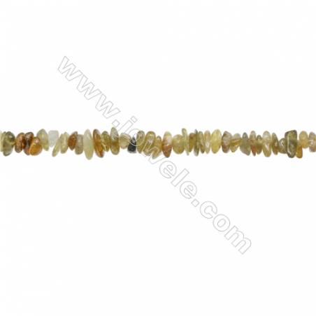 Natural Green Garnet Beads Strand  Chips  Size 4~8x5~12mm  hole 0.8mm  15~16" x 1strand