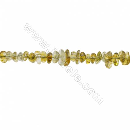 Green Gemstone Beads Strand  Chips  Size 6~7x7~11mm  hole 0.8mm  15~16" x 1strand