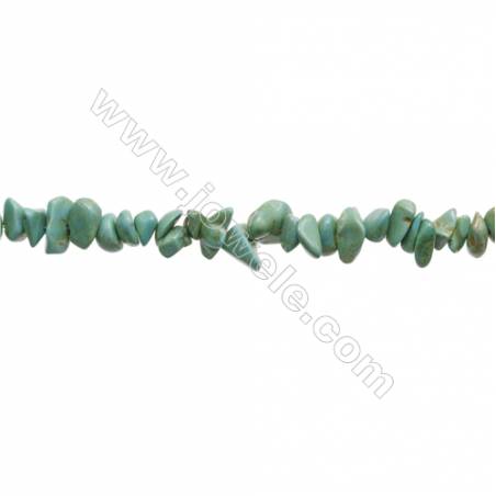 Natural Turquoise Compound Beads Strand  Chips  Size 4~8x5~14mm  hole 0.8mm  31~32" x 1strand
