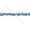 Turquoise synthesis Beads Strand  Chips  Size 4~8x5~14mm  hole 0.8mm  31~32" x 1strand
