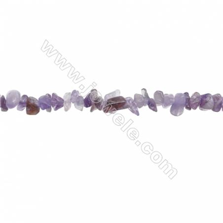 Gemstone Amethyst Beads Strand  Chips  Size 4~7x5~14mm  hole 0.8mm  31~32" x 1strand