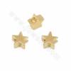 Brass Gold-Plated Star Spacer Beads Size 6x6mm Thickness  3mm Hole 2.5mm 200pcs/Pack