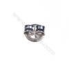 Wholesale 925 sterling silver earring findings 6mm x 50 hole diameter 0.8mm