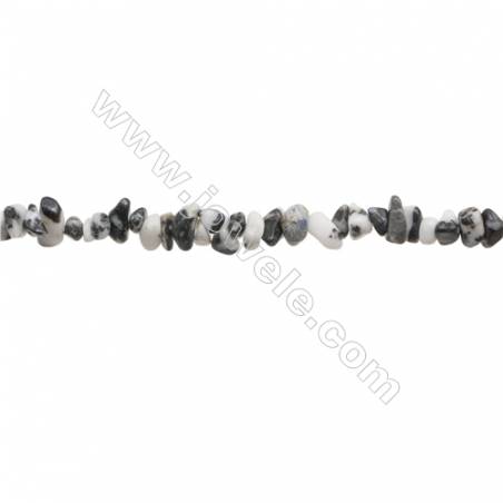Natural Black and White Zebra Beads Strand  Chips  Size 4~7x5~13mm  hole 0.8mm  31~32" x 1strand