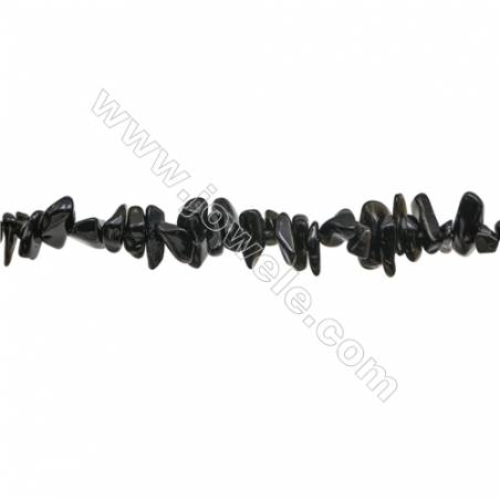 Natural Obsidian Beads Strand  Chips  Size 4~9x5~17mm  hole 0.8mm  31~32" x 1strand
