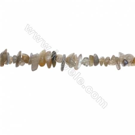 Natural Gemstone Labradorite Beads Strand  Chips  Size 4~7x5~14mm  hole 0.8mm  31~32" x 1strand