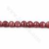 Fili di perline cinesi naturali di rodocrosite, rotonde piatte (sfaccettate), diametro 6 mm, spessore 4 mm, foro 1 mm, lunghezza