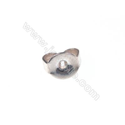 925 Sterling silver ear-nuts/clutches ear findings,  5mm, x100pcs, hole 0.8mm