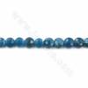 Fili di perle di apatite tinta, tondo piatto (sfaccettato), diametro 6 mm, spessore 4 mm, foro 1 mm, lunghezza 15~16"/filare