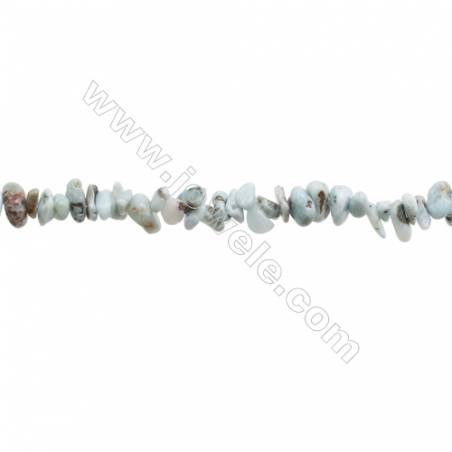 Natural Larimar Beads Strand  Chips  Size 4~8x5~12mm  hole 0.8mm  31~32" x 1strand