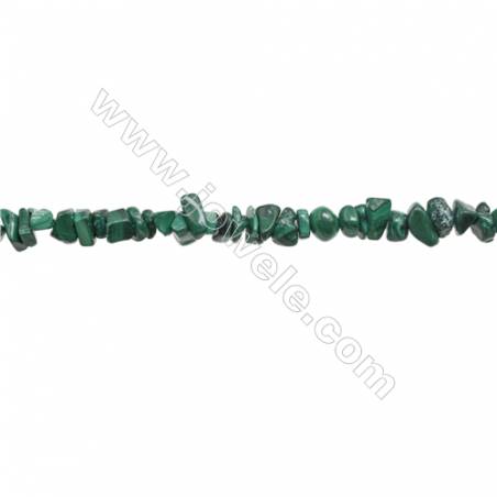 Natural Malachite Beads Strand  Chips  Size 5~8x6~12mm  hole 0.8mm  31~32" x 1strand