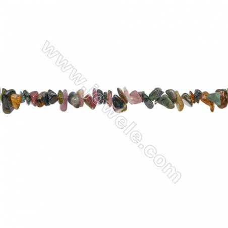 Natural Tourmaline Beads Strand  Chips  Size 4~8x5~12mm  hole 0.8mm 31~32" x 1strand