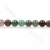 Rouleau de perles lisses en jade sang de dragon naturel, Diamètre 6mm, Trou 1mm, 63 perles/rang 15~16"