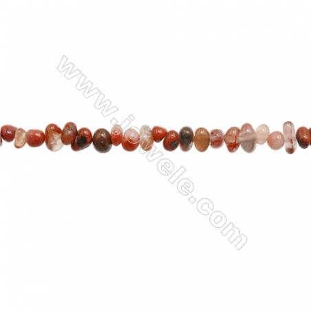 Natural Red Agate Beads Strand  Chips  Size 4~8x5~12mm  hole 0.8mm  31~32" x 1strand