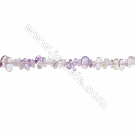 紫晶串珠 尺寸約  4~7毫米 x 5~12毫米 孔徑 約 0.8毫米 x1條 31~32"