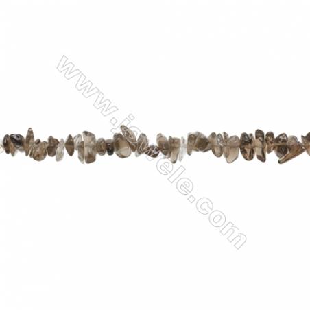 Natural Smoky Quartz Beads Strand  Chips  Size 4~8x5~14mm  hole 0.8mm  31~32" x 1strand