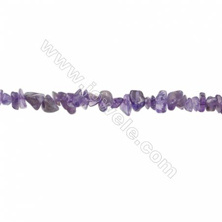 紫晶串珠 尺寸約  4~7毫米 x 5~14毫米 孔徑 約 0.8毫米 x1條 31~32"