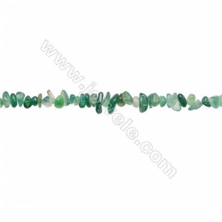 Natural Green Agate Beads Strand  Chips  Size 4~7x5~14mm  hole 0.8mm  31~32" x 1strand