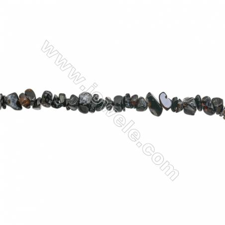 Natural Black Agate Beads Strand  Chips  Size 4~7x5~14mm  hole 0.8mm  31~32" x 1strand