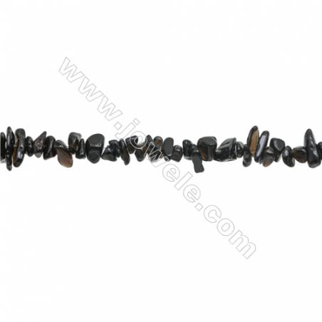 Natural Obsidian Beads Strand  Chips  Size 4~8x5~14mm  hole 0.8mm  31~32" x 1strand