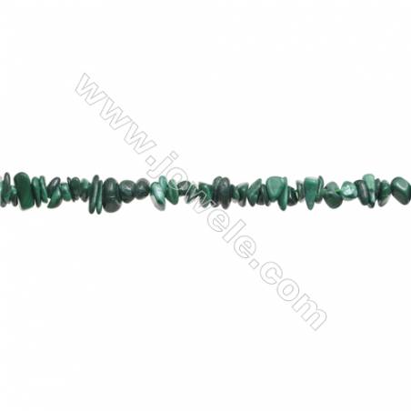 Natural Malachite Beads Strand  Chips  Size 4~7x5~10mm  hole 0.8mm  15~16" x 1strand