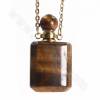 Collar de acero inoxidable con colgante de botella de perfume de Piedras semi-preciosas Tamaño20~22x36~38mm Longitud26cm 1unidad