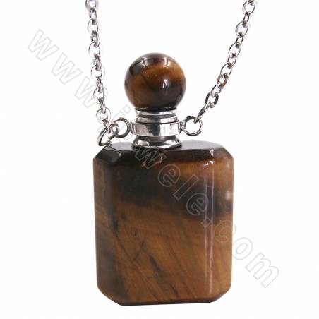 Naturedelstein Parfüm Flasche Halskette Länge 52cm Rechteck Größe 20 ~ 22x36 ~ 38mm Dicke 12mm Kapazität 1ml 1St. / Pack