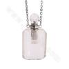 Natural Gemstone Perfume Bottle Necklace  Length 26cm Rectangle Size 20 ~ 22x36 ~ 38mm Thickness 12mm Capacity 1ml 1pc / Pack