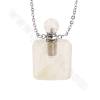 Натуральный драгоценный камень парфюмерная бутылка ожерелье длина 26 см прямоугольник размер 20 ~ 22x36 ~ 38 мм толщина 12 мм ем