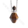 Натуральный драгоценный камень парфюмерная бутылка ожерелье длина 26 см граненый ромб размер 14 ~ 16x34 ~ 36 мм емкость 1 мл 1 ш