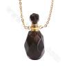 Natural Gemstone Perfume Bottle Necklace  Length 26cm Pineapple Shape Size 16 ~ 18x36 ~ 38mm Capacity About 1ml 1piece / Pack