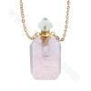 Натуральный драгоценный камень парфюмерная бутылка ожерелье длина 260 мм прямоугольник размер 20x42 мм толщина 12 мм емкость око
