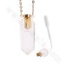 Natural Gemstone Perfume Bottle Necklace  Length 260mm Arrow Shape Size 14x47-14x58mm Capacity About 1ml x1pc