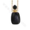 Collier de bouteille de parfum en pierre naturelle Longueur 26cm Huit tailles à facettes 15 ~ 19x34 ~ 37mm Capacité environ1ml 1