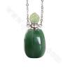 Natural Gemstone Perfume Bottle Necklace Length 26cm Size 15 ~ 19x34 ~ 37mm Capacity About1ml x1pc