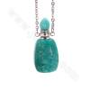 Натуральный драгоценный камень парфюмерная бутылка ожерелье длина 26 см восемь граненый размер 15 ~ 19x34 ~ 37 мм емкость около