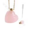 Натуральный драгоценный камень парфюмерная бутылка ожерелье длина 26 см форма сердца размер 30x40 мм емкость 1 мл 1 шт / пакет