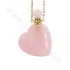 Natural Gemstone Perfume Bottle Necklace Length 26cm Heart Shape Size 30x40mm Capacity 1ml x1pc