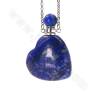 Natural Gemstone Perfume Bottle Necklace Length 26cm Heart Shape Size 30x40mm Capacity 1ml x1pc
