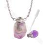 Натуральный драгоценный камень парфюмерная бутылка ожерелье длина 26 см ромб граненый размер 13x30 мм емкость 1 мл 1 шт / пакет