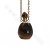 Натуральный драгоценный камень парфюмерная бутылка ожерелье длина 26 см круглый чайник форма 18x34 мм емкость около 1 мл 1 шт /
