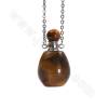 Collar de acero inoxidable con colgante de botella de perfume de Piedras semi-preciosas Tamaño18x34mm Longitud26cm 1unidad