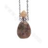 Natural Gemstone Perfume Bottle Necklace  Length 26cm Six  Faceted Size 14 ~ 16x32 ~ 34mm Capacity About 1ml x1pc