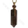 Collar de acero inoxidable con colgante de botella de perfume de Piedras semi-preciosas Tamaño15x58~62mm Longitud35cm 1unidad