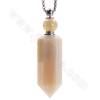 Natural Gemstone Perfume Bottle Necklace Length 35cm Arrow Size 15x58 ~ 62mm Capacity About1ml 1pc / pack